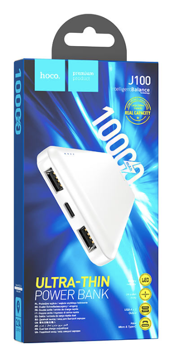 Cargador Power Bank Hoco J100 De Alto Rango De 10000 Mah®