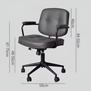 Silla De Oficina Vintage Cuero Sintético Ruedas 360®