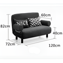 Sofá Cama 2 Cuerpos Reclinable Posa Brazos Color Gris®
