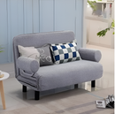 Sofá Cama 2 Cuerpos Reclinable Posa Brazos Color Gris®
