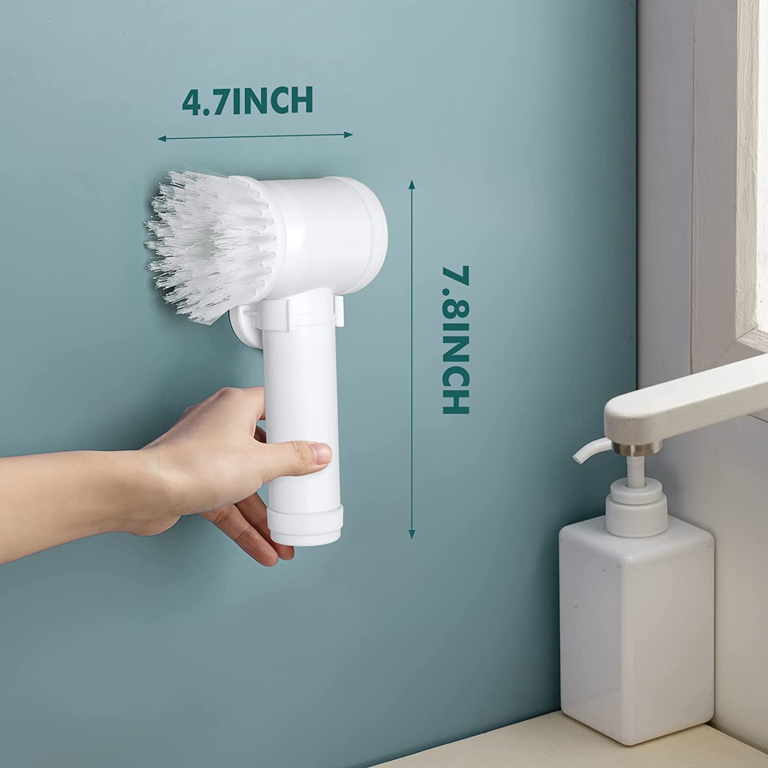 Cepillo Giratorio Limpieza Inalámbrico Baño Hongos 3 En 1 M®