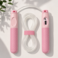 Cuerda De Salto Con Contador Para Ejercicio Resistente Rosa®