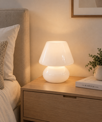 Lampara Luminaria Tipo Hongo De Vidrio Estilo Contemporaneo®