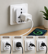 Adaptador De Enchufe Treqa Viaje Con Seguridad Para Niños®