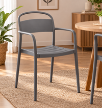 Silla De Comedor O Exterior De Propileno Resistente Gris®