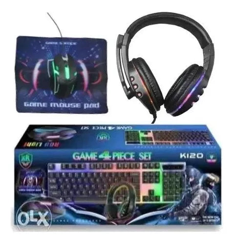 Set Gaming 4 En 1 - Teclado, Audífonos, Mouse y Mousepad®