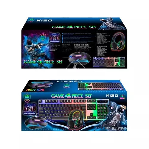 Set Gaming 4 En 1 - Teclado, Audífonos, Mouse y Mousepad®