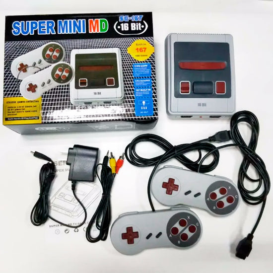 Consola 167 Juegos 16 BIT Super Mini MD