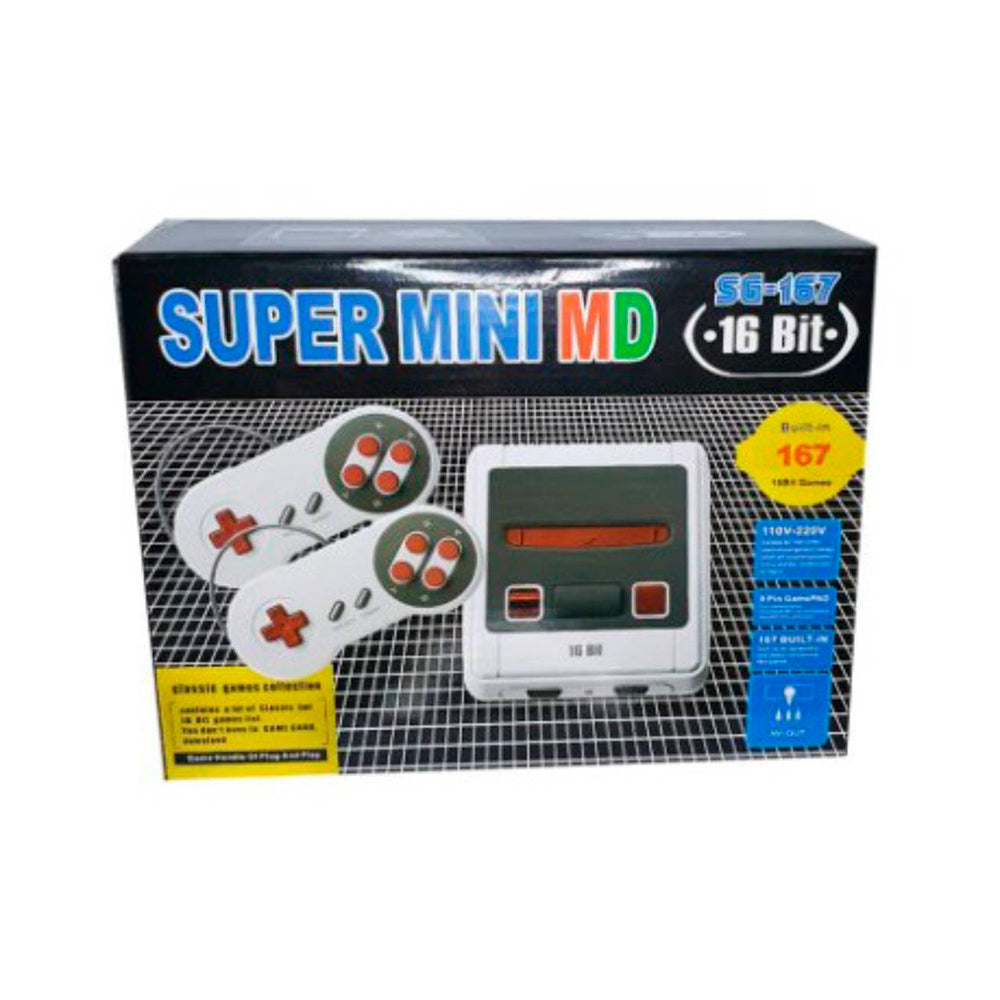 Consola 167 Juegos 16 BIT Super Mini MD