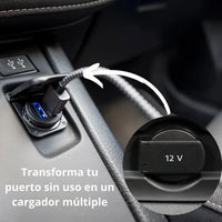 Cargador Para Auto Treqa 2 Usb Usb Color Plomo Práctico®
