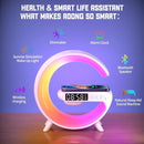 Lampara Veladora G Parlante Cargador Inalámbrico Rgb Reloj®
