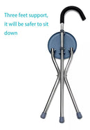 Bastón Con Asiento Plegable, 3 Apoyos Acero Inoxidable®