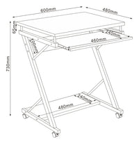 Escritorio Practico Y Compacto Con Ruedas De Metal Y Mdf®