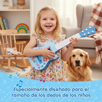 Guitarra Para Niños De Juguete Rosada Con Luces Y Sonido®
