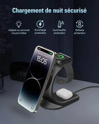 Cargador Inalámbrico Magsafe Magnético Para iPhone 3 En 1®