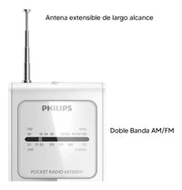 Radio Philips Profesional Portátil A Pila Am/fm Ae1500w C®