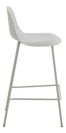 Taburete Minimalista Polipropileno/hierro Blanco Mate Premium®