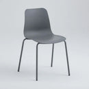 Silla De Comedor Gris Mate Metal Y Polipropileno Premium®