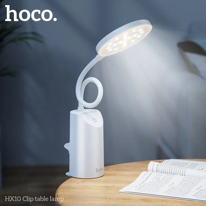 Lámpara De Mesa Flexible Hoco Hx10 Led Para Escritorio® Blanco