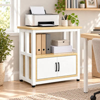 Organizador de cocina auxiliar MDF y metal 2 puertas