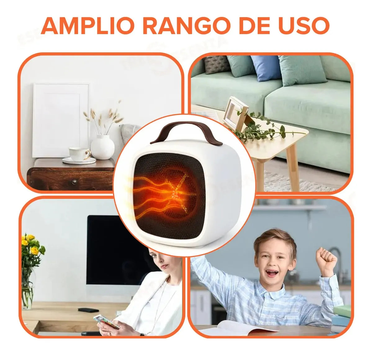 Calefactor Cerámico Portátil Ideal Escritorio Silencioso®