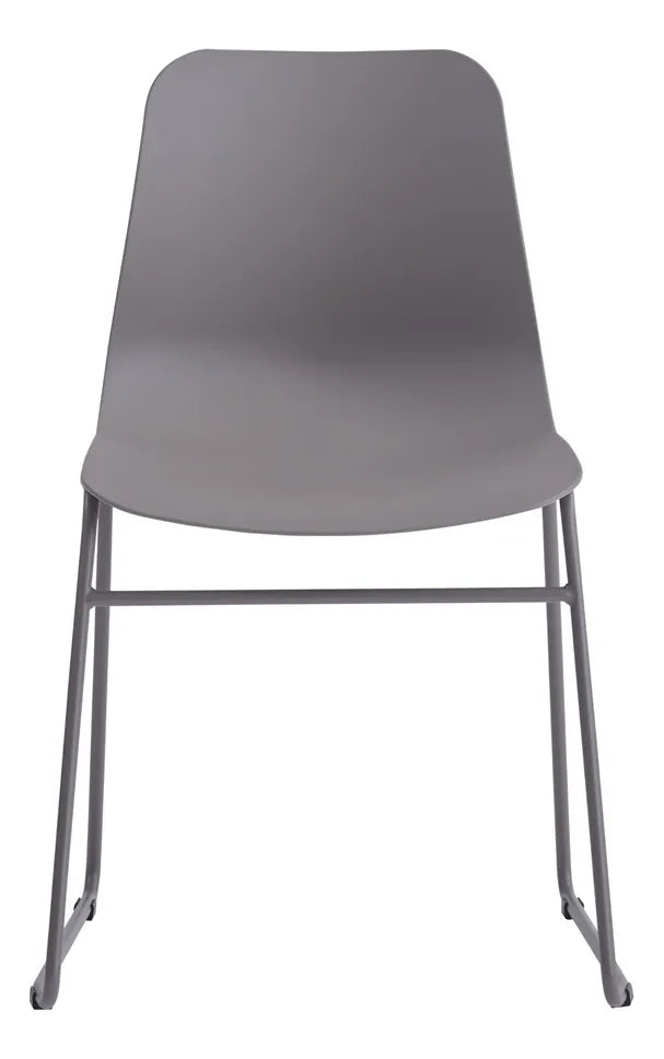 Silla Moderna De Polipropileno/base Metal Grafito Premium®