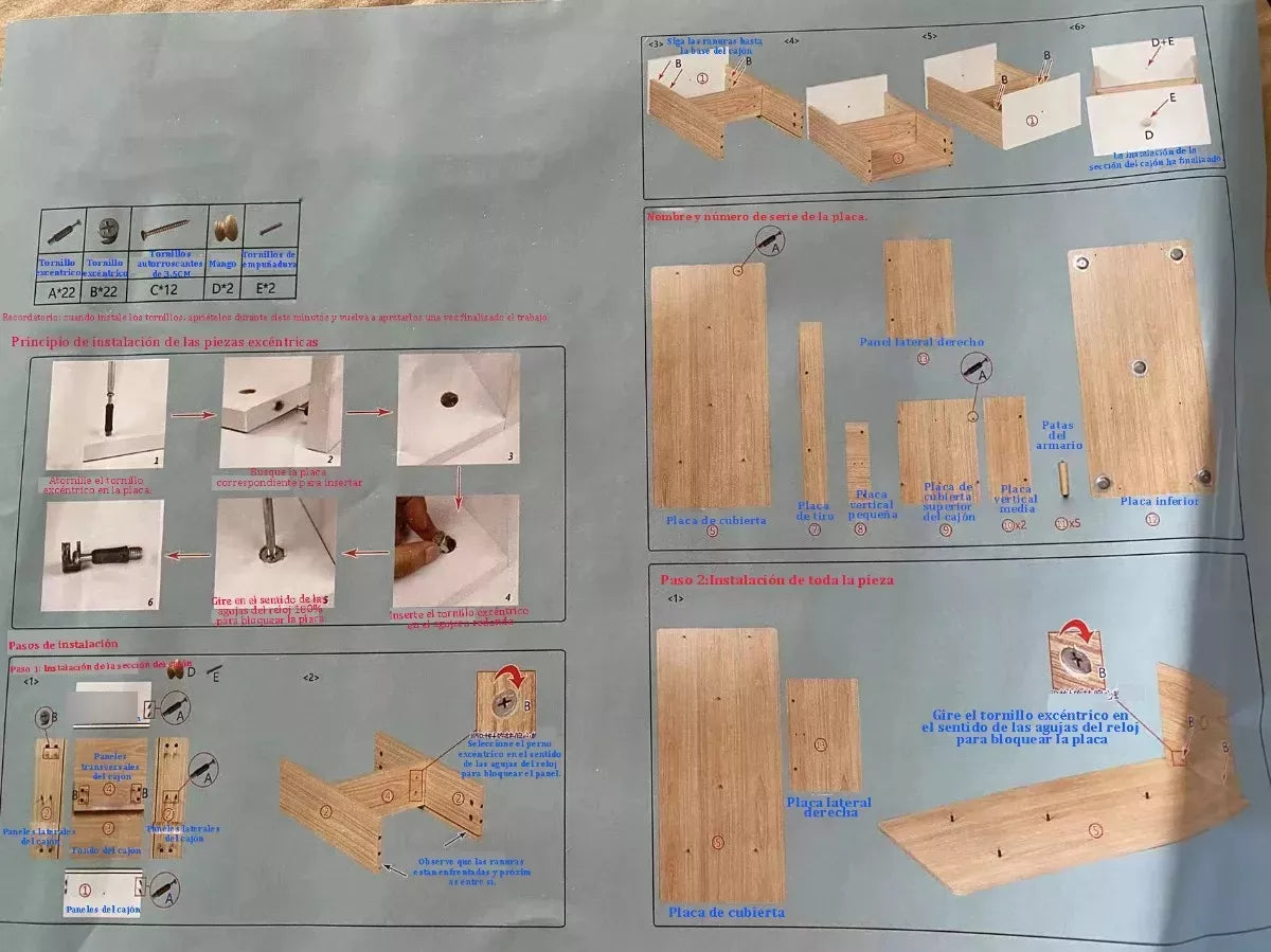 Mesa Ratona Premium Auxiliar Natural Estante Cajón 120x60cm®