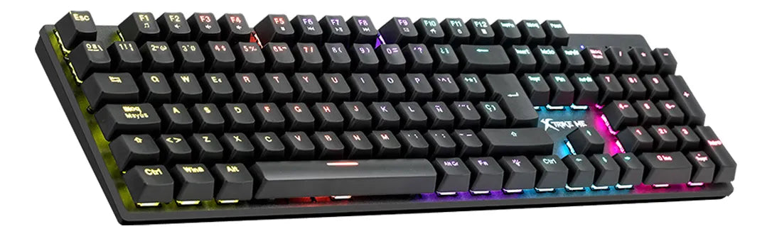 Teclado Gamer Xtrike Me Gk-915 Rgb Negro Luces Arcoiris Usb®