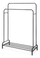 Perchero Doble De Metal Con Estante Inferior 110x54x150 Cm®
