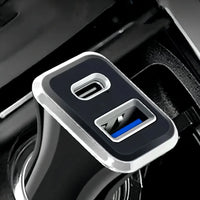 Cargador Treqa Compatible 12v/24v 2.4a Usb Y Tipo C Auto®