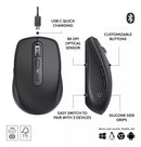Mouse Logitech Inalámbrico Mx Anywhere 3 Negro 6 Botones
