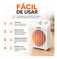 Calefactor Caloventilador Titanheat 2000w Potente Blanco®