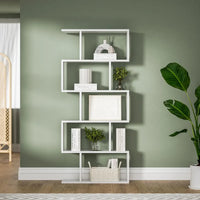 Biblioteca Geometrica Linea Retro 5 Estantes Premium Resist®