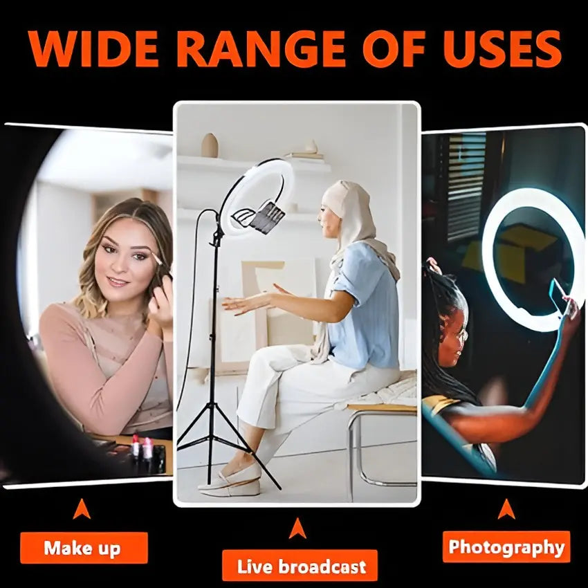 Aro De Luz Led 30cm/12 Pulgadas Con Soporte Para Celular Giro 360®