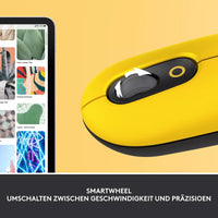 Mouse Logitech Inalámbrico Pop 910 Color Blast Yellow