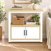 Organizador de cocina auxiliar MDF y metal 2 puertas