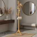 Perchero Madera Bambu Con 6 Ganchos 174cm Color Natural®