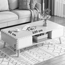 Mesa Ratona Premium Auxiliar Estante 2 Cajones 120x60cm