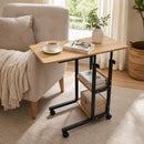 Mesa Auxiliar Premium Con Ruedas Estantes Regulable 80x40cm®