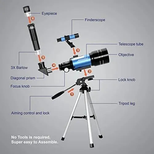 Telescopio 30070 Astronómico Profesional Para Adultos y Niños®