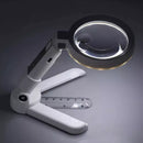 Lupa De Mesa Regla 2.5x Y 8.25x Aumentos Con Luz Led Blanca®