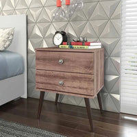 Mesita de Luz Linea Retro Modern Calidad Premium 2 Cajones®