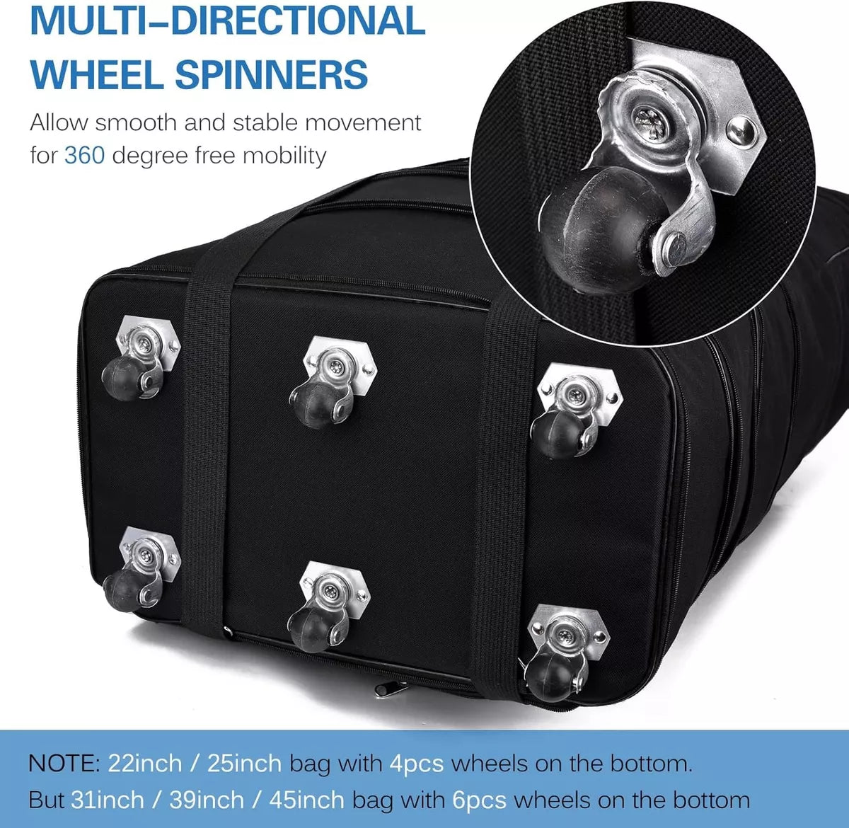 Bolso Viaje 4 Niveles Cierre, Asas Tela Impermeable 6 Rueda®