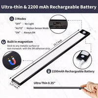 Lámpara Led Con Sensor De Presencia, Recargable, Usb, 40cm®