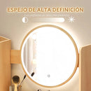 Tocador 2 Cajones 1 Puerta+Espejo Con Luz Led MDF®
