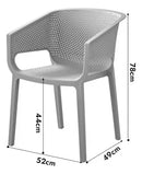 Silla De Exterior Con Respaldo Diseño Apilable Y Resistente®