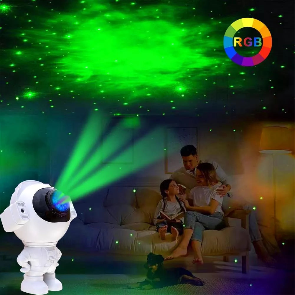Lampara Parlante Astronauta Proyector De Noche Galaxia Bt®