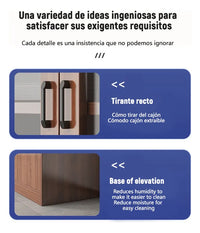 Estantería Armario Para Cocina 2 Cajones 4 Puertas 180cm®