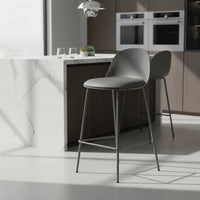 Taburete Acolchado Polipropileno/hierro Gris Mate Premium®