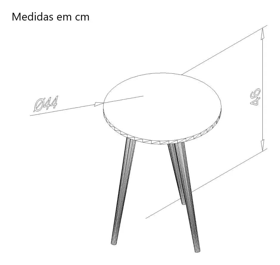 Mesa Auxiliar Linea Retro Calidad Premium Moderna Mdp®
